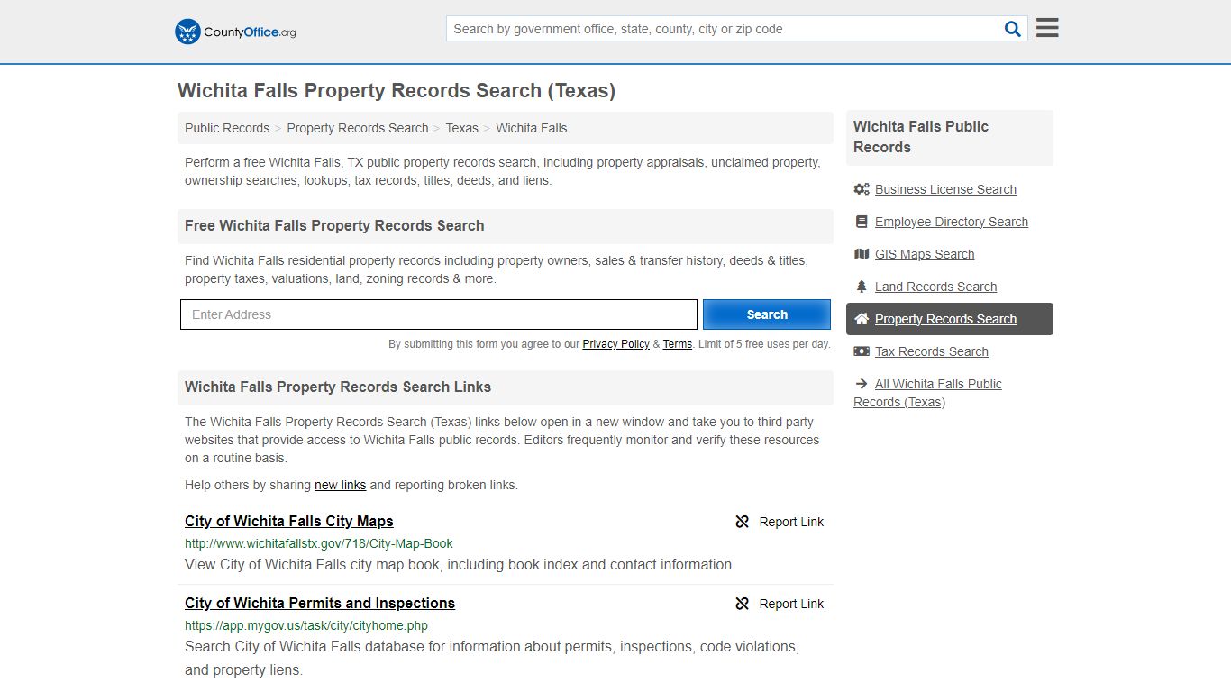 Wichita Falls Property Records Search (Texas) - County Office